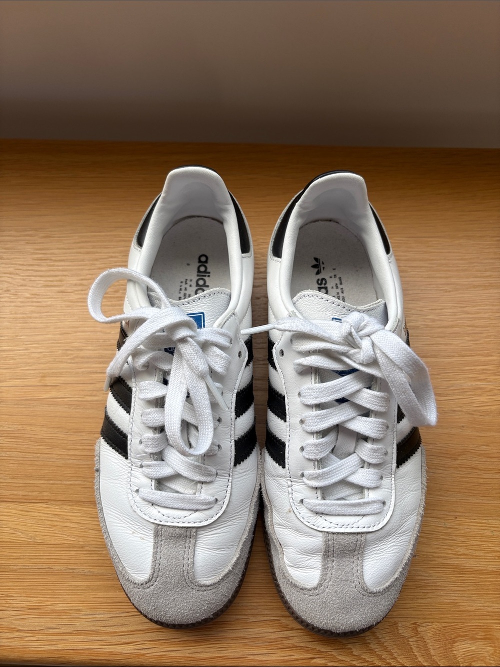 adidas White and Black Retro Trainer Sneakers - Picture 4 of 11